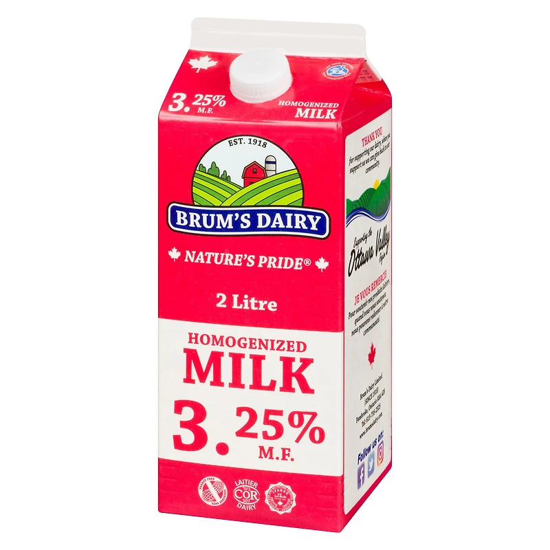 Lait homogénéisé à 3,25 % M.G. de Brum's