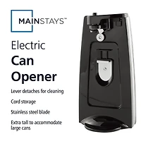 Mainstays Can Opener and Knife Sharpener, Bottle Opener with Removable Cutting Lever,with Stainless steel blade,Black, Mainstays Can Opener and Knife Sharpener, Bottle Opener with Removable Cutting Lever Black