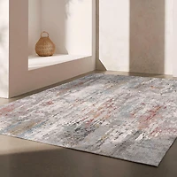 Rug Branch Capri Collection Tapis de couloir abstrait moderne Multicolore