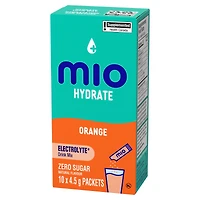 Mio Hydrate Orange Electrolyte Drink Mix, 4.5 G Packets, 10 Ct Box, Powders, Mio Hydrate Orange 3.8G X 10