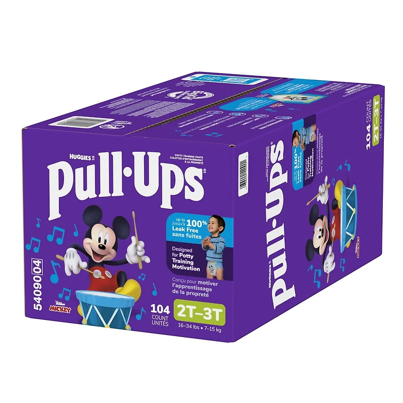 Pull-Ups Boys' Potty Training Pants, Economy Pack, Size: 2T - 6T, Size: 2T - 6T | 104-66 Count