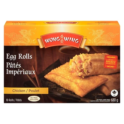 Pâtés Impériaux au poulet Wong Wing 10 pâtés au poulet avec sauce