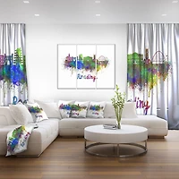 Design Art La Ligne D'Horizon De Reading Art Sur Toile