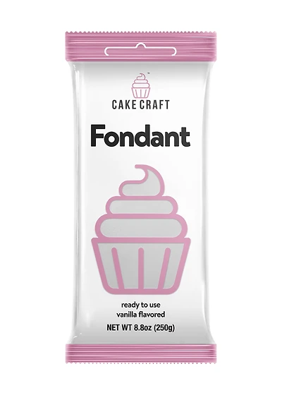 Fondant roulé Cake Craft – Blanc, 250 g (8.8 oz), Fondant de décoration polyvalent au goût de vanille, lisse et pliable