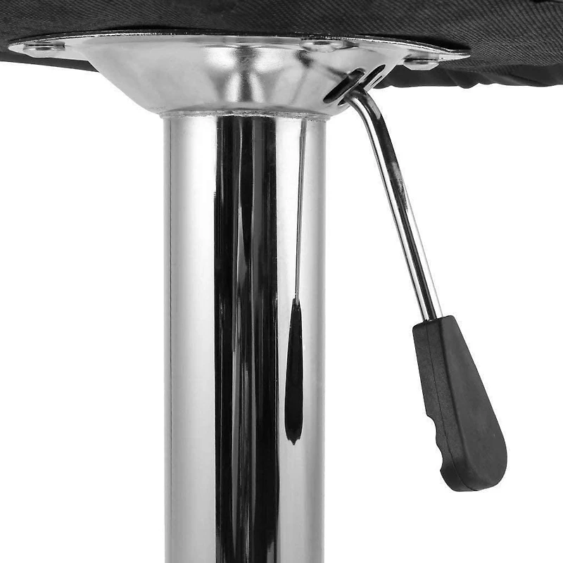 Nicer Furniture Mooncut PU Swivel Height Adjustable Bar Stool in Black