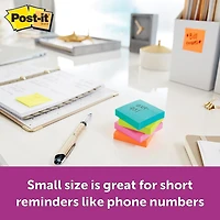 Post-it® Notes 653-4-N, Cape Town Collection, 4 Pads/Pack, 50 Sheets/Pad, 1-3/8 in x 1-7/8 in