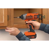 Black & Decker 20V MAX* POWERCONNECT™ 1/4 in. Cordless Impact Driver Kit, B&D 20V Impact has 1,375 in-lb. of torq