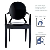 Heavenly Collection Plastic Arm Chair for Dining Area
