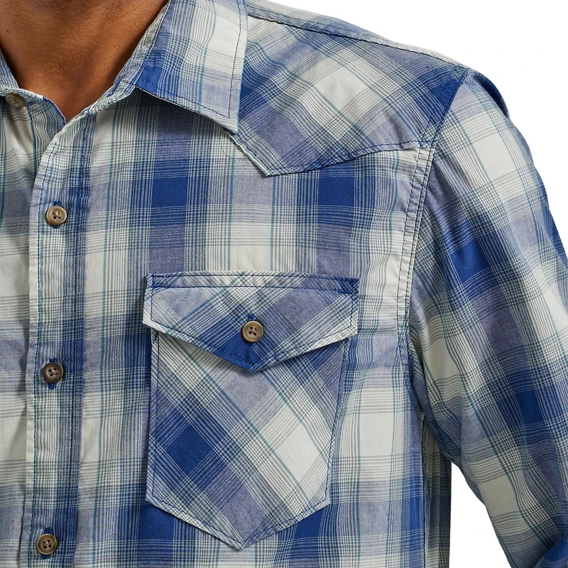 Wrangler Long Sleeve Cowboy Plaid Shirt
