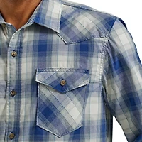 Wrangler Long Sleeve Cowboy Plaid Shirt