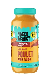 Poulet au beurre sans beurre Naked & Saucy, sans produits laitiers, sauce à ajouter à votre protéine, 350 g Sauce à ajouter à protéine