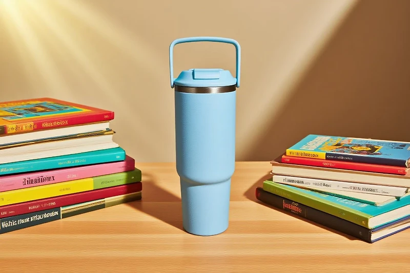 MAINSTAYS 30oz acier inoxydable Tumbler bleu, taille: 9,48 pouces (H) * 3,14 pouces (Dia) MAINSTAYS 30oz acier inoxydable Tumbler bleu