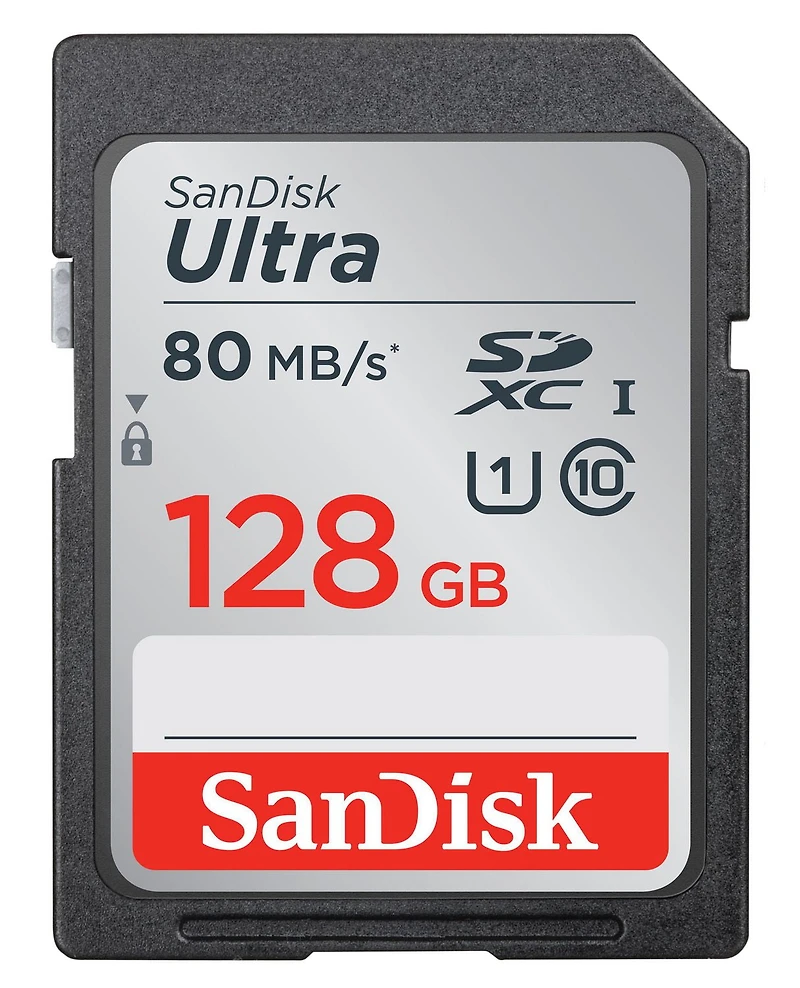 SanDisk Ultra® SDXC™ UHS-I card, 128GB, Pictures/ Full HD video