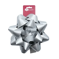 Holiday Time 8 Inch Giant Silver Bow, Giant 8" bow, silver finish