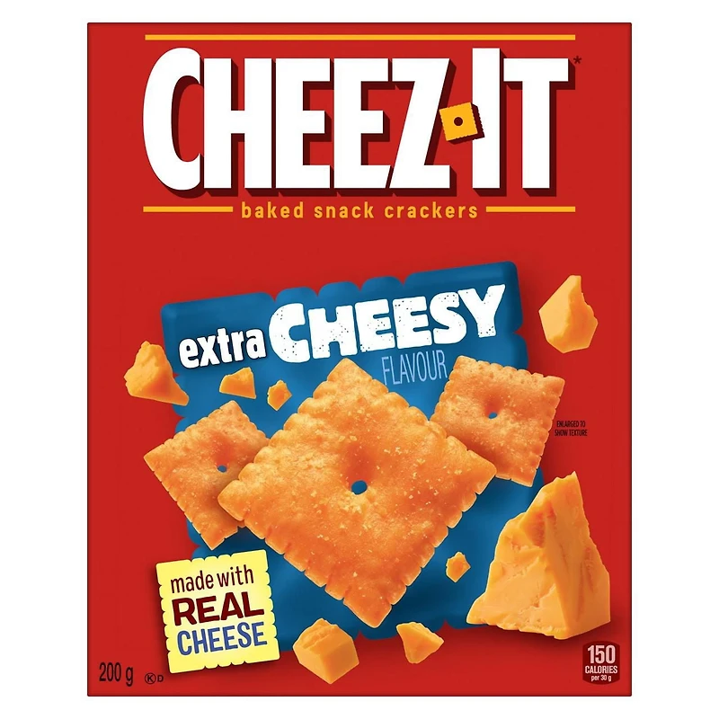 Les craquelins Cheez-It* Extra-fromagée Fabriqué avec du vrai fromage