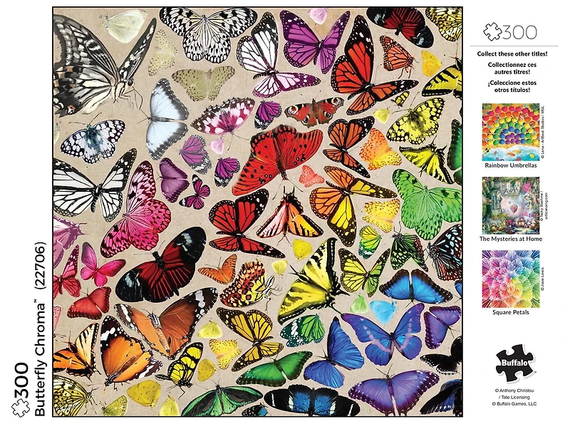 Buffalo Games - Large Pieces - Butterfly Chroma - 300 Piece Jigsaw Puzzle