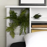 South Shore Vito Full/Queen Bookcase Headboard with Storage, in Pure White