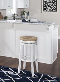 Tabouret de bar Larkin, blanc