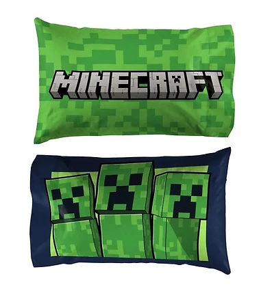 Minecraft Taie d'Oreiller Standard Standard, 51 x 66 cm