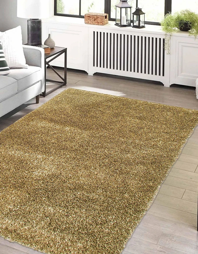 ECARPETGALLERY Metro Plush Light Green Shag 5'0" x 8'0"