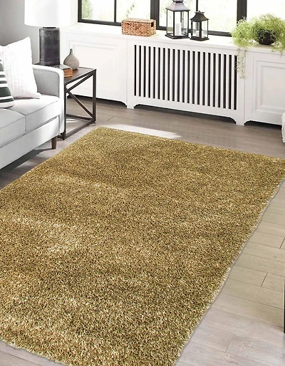 ECARPETGALLERY Metro Plush Light Green Shag 5'0" x 8'0"