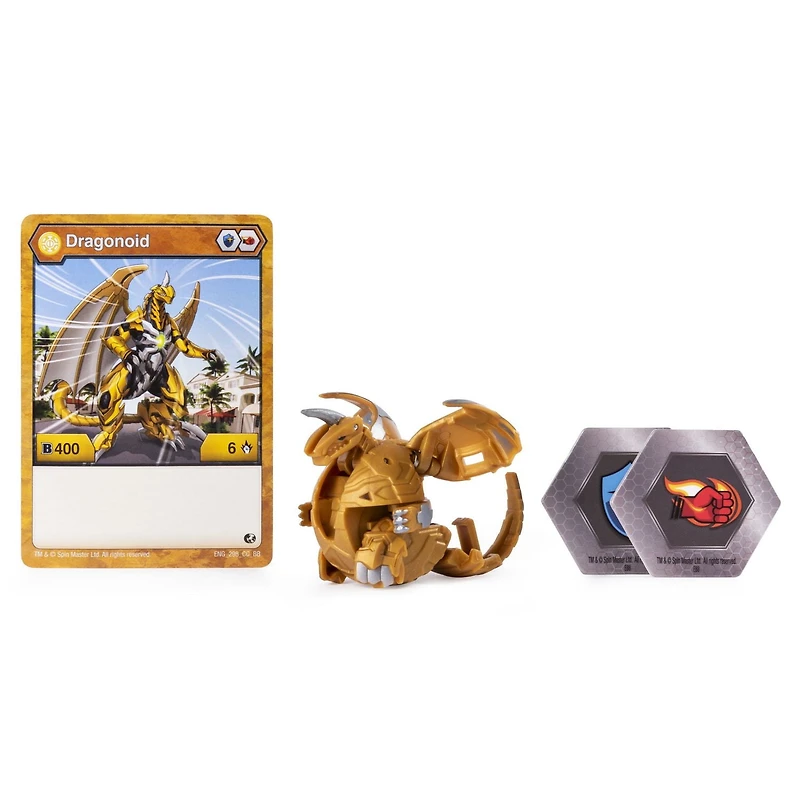 Bakugan, Aurelus Dragonoid, Créature transformable à collectionner de 5 cm, à partir de 6 ans