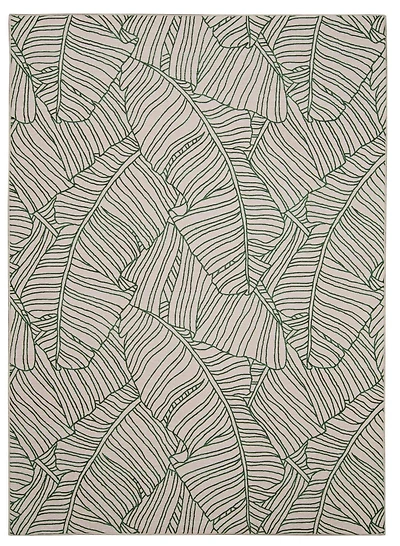 Tapis d'extérieur lavable Largo ivoire & vert 7 pi x 9 pi