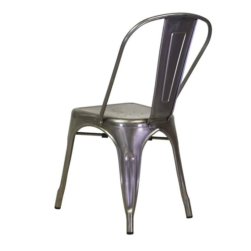 Chaise de salle à manger durable en métal Tolix Roch – Chaise d'appoint élégante en métal pour restaurants et espaces modernes