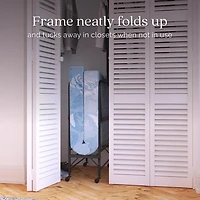 Signature Sleep Folding Metal Guest Bed with 5 Inch Floral Mattress, Folding Guest Bed