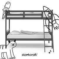 Storkcraft Caribou Solid Hardwood Twin Bunk Bed