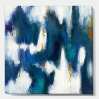 Designart Texture glam bleue II Art mural sur toile