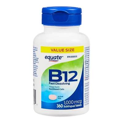 Equate B12 1000mcg dissolution rapide