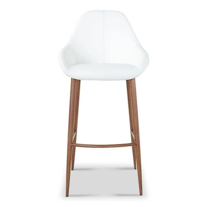 Plata Décor Tabouret en PU avec pieds en bois
