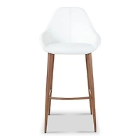 Plata Décor Tabouret en PU avec pieds en bois