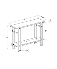Monarch Specialties Accent Table, Console, Entryway, Narrow, Sofa, Living Room, Bedroom, Metal, Laminate, Brown, Black, Contemporary, Modern
