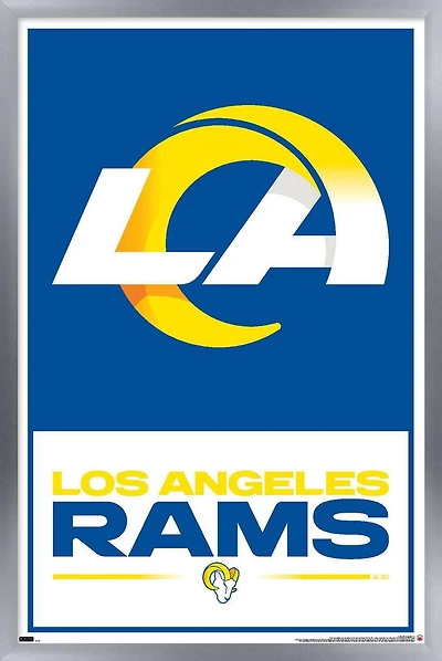 NFL Los Angeles Rams - Logo 21 Wall Poster, 22.375" x 34" Framed