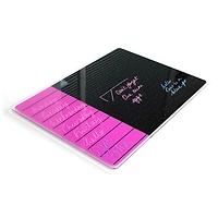 Viztex® Glacier Violet & Black Plan & Grid Glass Dry Erase Board - 17" x 23"