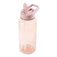 Mainstays 34oz Pink Plastic Wide Mouth Sports Water Bottle with Twist Top Lid