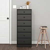 Prepac Astrid Black 6-Drawer Tall Chest