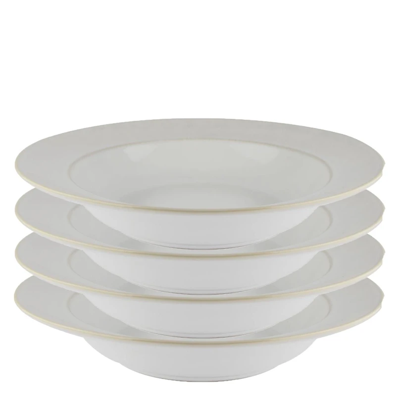 Mesa Ceramics Rondo Assiette à pâtes en grès 29 cm Ensemble de 4