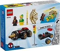 LEGO Marvel Drill Spinner Vehicle, Miles "Spin" Morales Car with 2 Minifigures, Marvel Toy from Disney+ TV Series Spidey and His Amazing Friends, Gift for Kids, Spider-Man Toy for 4-6 Year Olds, 10792, Includes 58 Pieces, Ages 4+