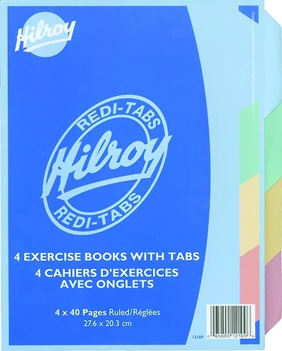Livre De Broderie Hilroy Redi-Tabs 40 Pages, Lot De 4