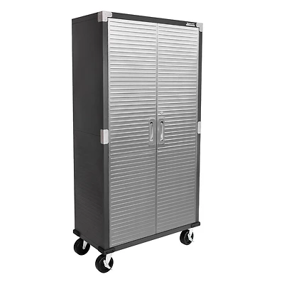 Armoire de rangement roulante UltraHD, Graphite, 91 cm (L) x 46 cm (P) x 183 cm (H)