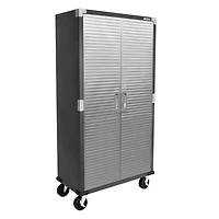Armoire de rangement roulante UltraHD, Graphite, 91 cm (L) x 46 cm (P) x 183 cm (H)