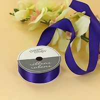 UNIQUE CREATIV, ruban, satin simple face, violet, 100 % polyester, 25 mm x 5,5 m (⅞ po x 6 v)