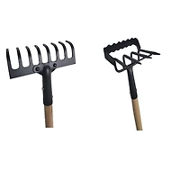 Farm Tuff 8 Tine Rake & Grubber garden tool set
