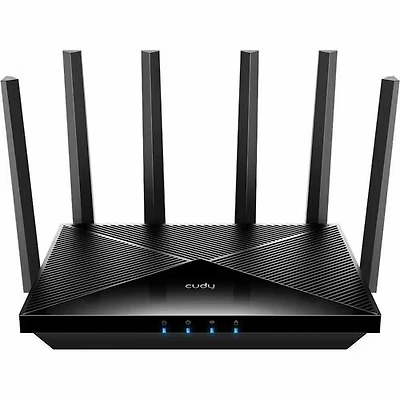 Cudy WR11000 Wi-Fi 7 IEEE 802.11 a/b/g/n/ac/ax/be Ethernet Wireless Router - Tri Band - 2.40 GHz ISM Band - 5 GHz UNII Band - 6 x Antenna(6 x External) - 1.33 GB/s Wireless Speed - 4 x Network Port