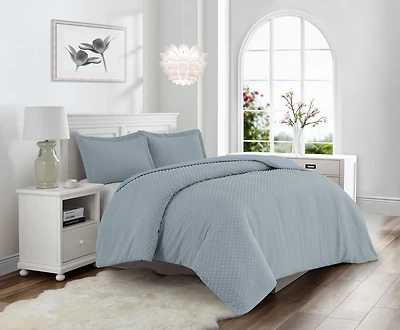 Ensemble de housse de couette prélavée Dot Clip