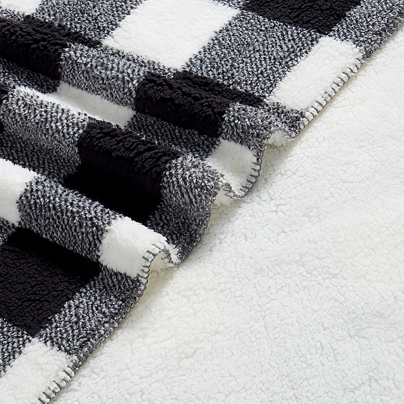 HOMETRENDS Sherpa Blanket, Twin - Queen