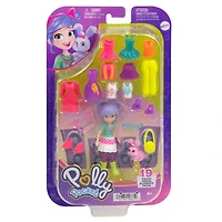 Polly Pocket Doll & 18 Accessories, Doll & Bunny Tinted-Transparent Pack